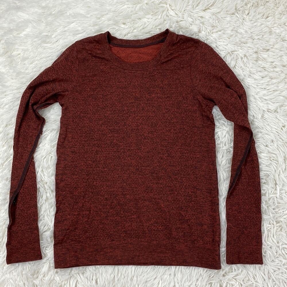 Lululemon Breeze By Long Sleeve *Squad Dark Sport Red / Black